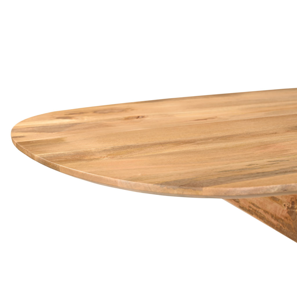 Deense ovale eettafel Runa met houten onderstel 220 - Afbeelding 3