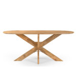 Deense ovale eettafel Runa met houten onderstel 180