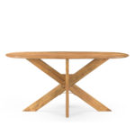 Deense ovale eettafel Runa met houten onderstel 160 cm