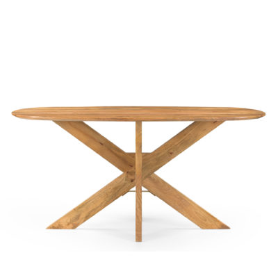 Deense ovale eettafel Runa met houten onderstel 160 cm