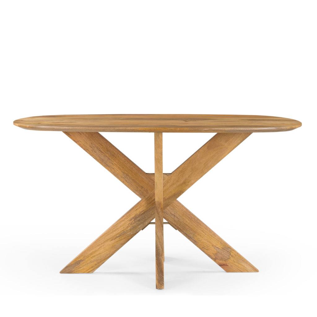 Deense ovale eettafel Runa met houten onderstel 140