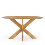 Deense ovale eettafel Runa met houten onderstel 140