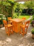 Bartafel Blok Douglas met 4 barstoelen
