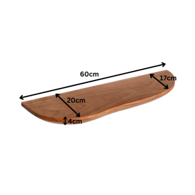 Wandplank met natuurlijke rand | 60 cm | Set van 2