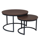 Salontafel Otik Walnut Oak | 70 cm | set van 2