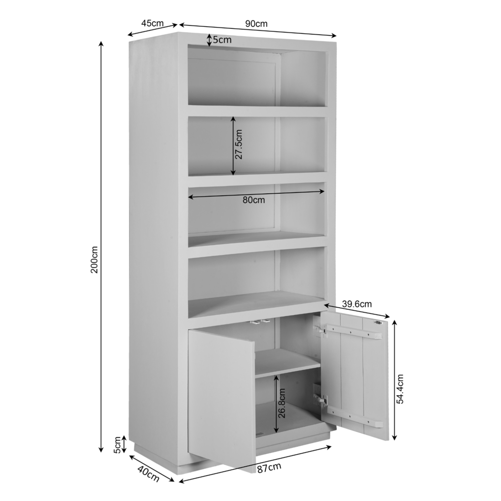 Boekenkast Brussel Bruin | 90 cm - Afbeelding 5