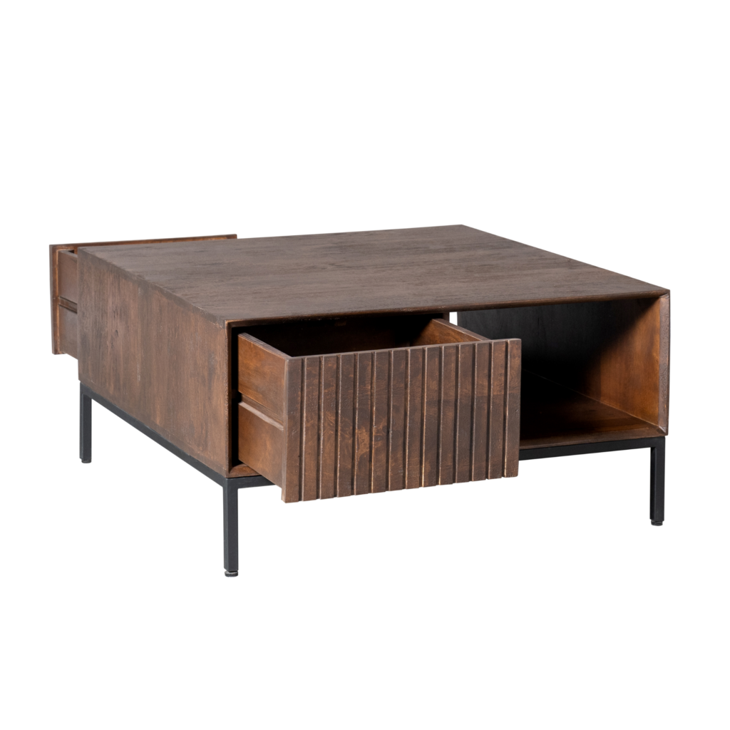Salontafel Madison Bruin | 80 cm | Vierkant - Afbeelding 5