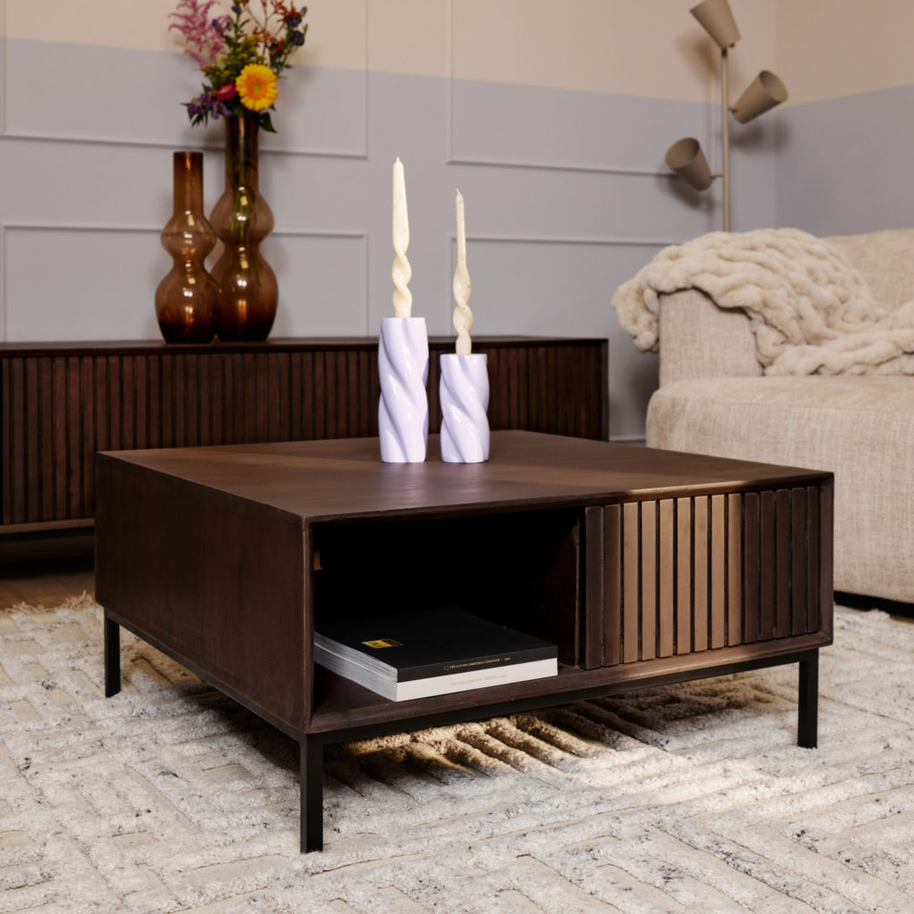 Salontafel Madison Bruin | 80 cm | Vierkant - Afbeelding 8