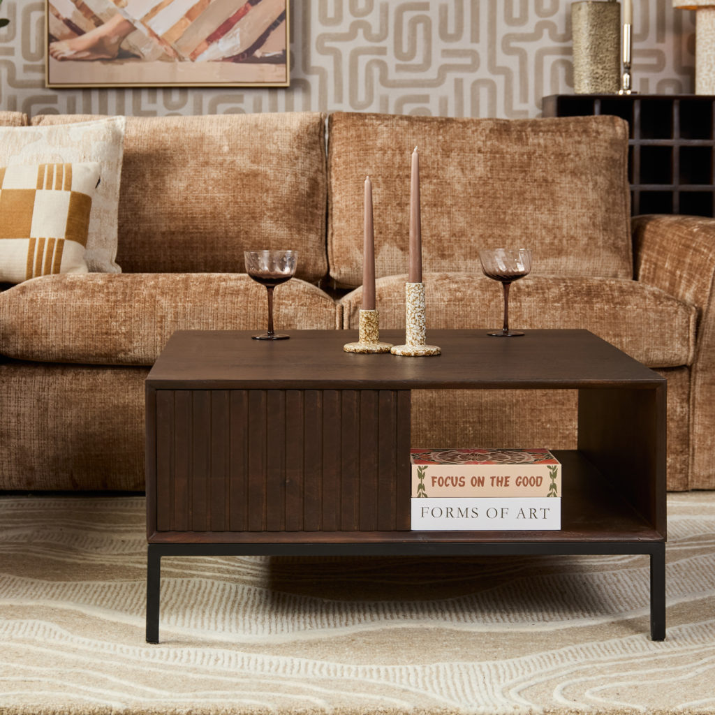 Salontafel Madison Bruin | 80 cm | Vierkant - Afbeelding 9