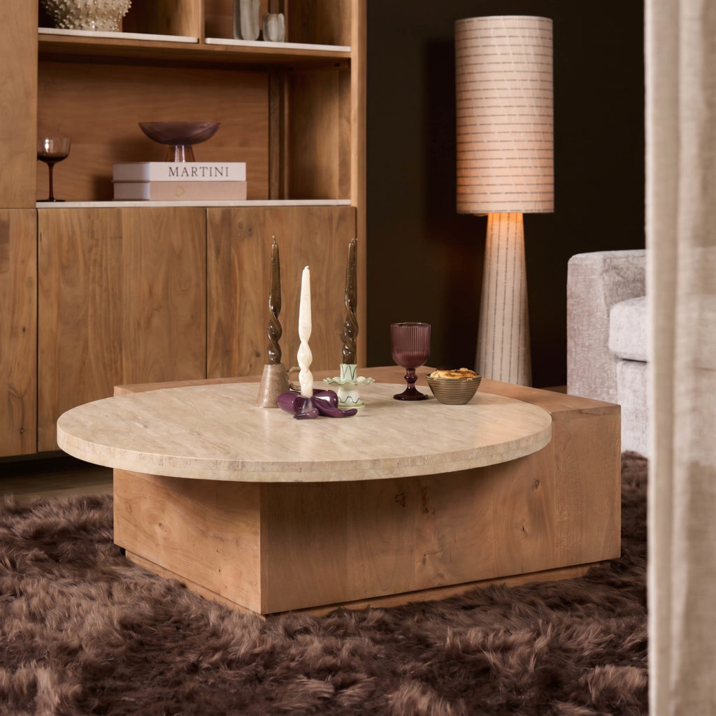 Salontafel Numa Naturel Travertin 103 cm - Afbeelding 7