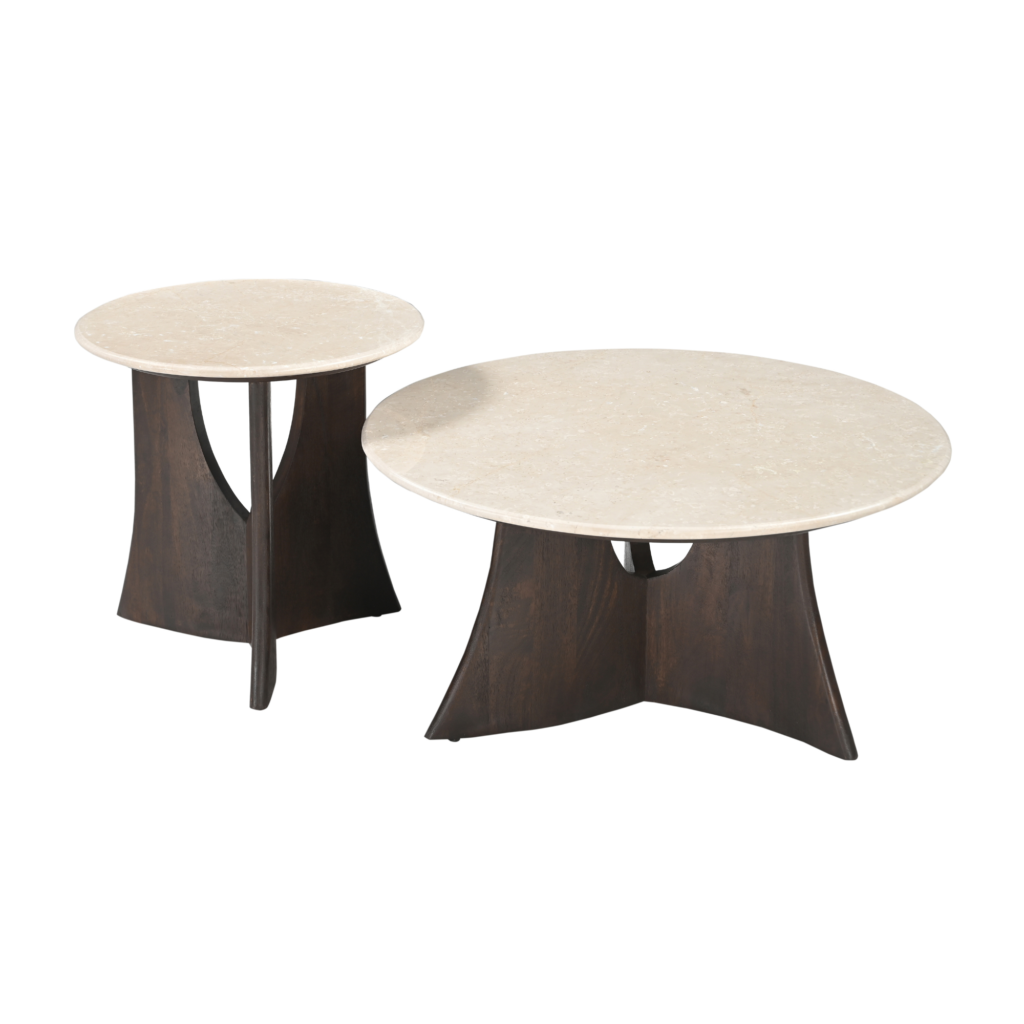 Salontafel Milo Botticino marmer 80 cm - Afbeelding 4