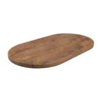 LABEL51 Eetkamertafel Tafelblad Halve Cirkel - Nature Smooth - Mangohout - 200 cm - Halve Cirkel