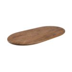 LABEL51 Eetkamertafel Tafelblad Halve Cirkel - Nature Smooth - Mangohout - 180 cm - Halve Cirkel