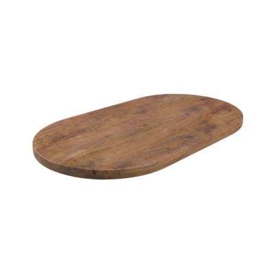 LABEL51 Eetkamertafel Tafelblad Halve Cirkel - Nature Smooth - Mangohout - 160 cm - Halve Cirkel