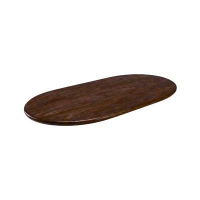 LABEL51 Eetkamertafel Tafelblad Halve Cirkel - Espresso - Mangohout - 160 cm - Halve Cirkel