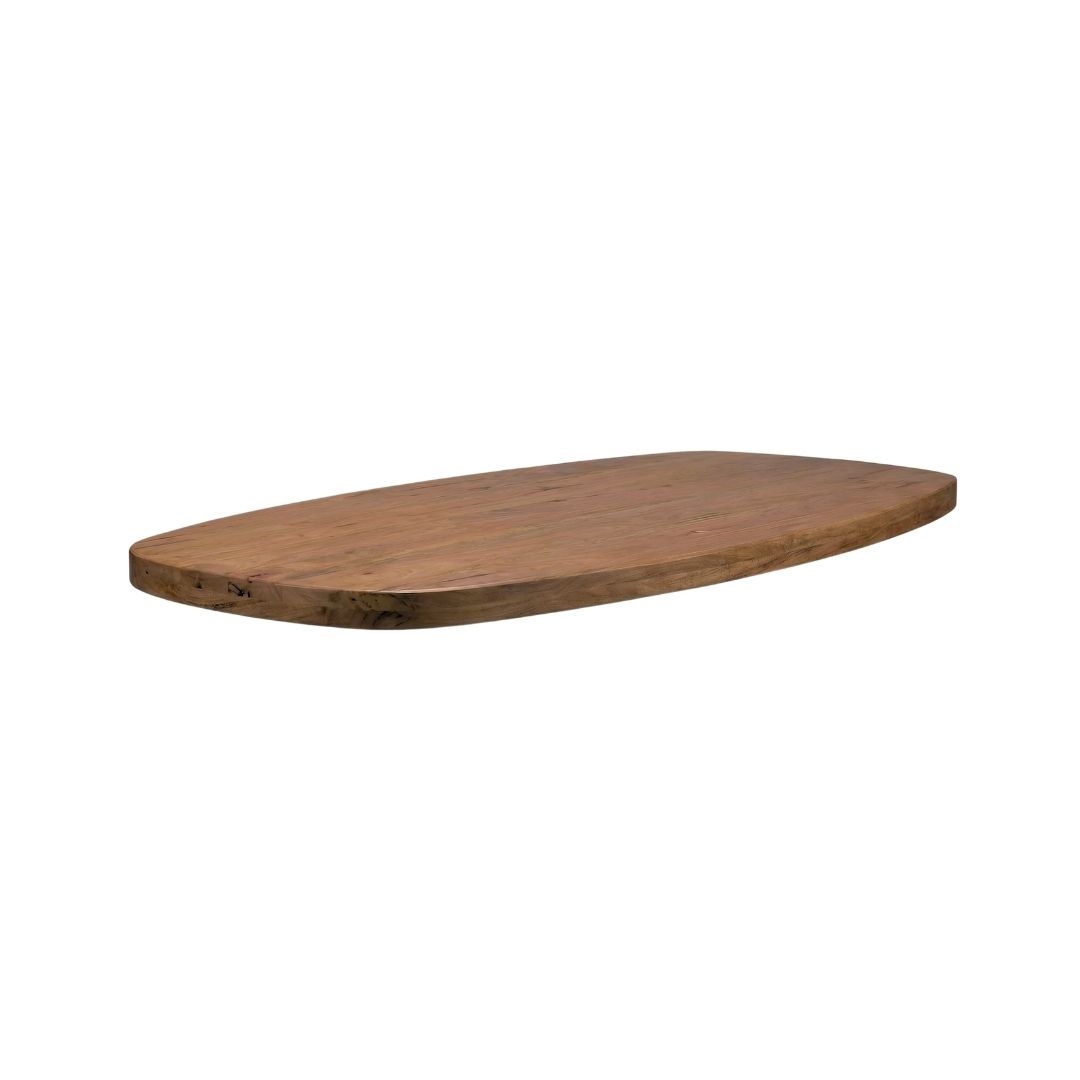 Het Steigerhouthuis LABEL51 Eetkamertafel Tafelblad Deens Ovaal - Nature Smooth - Mangohout - 160 cm - Deens Ovaal