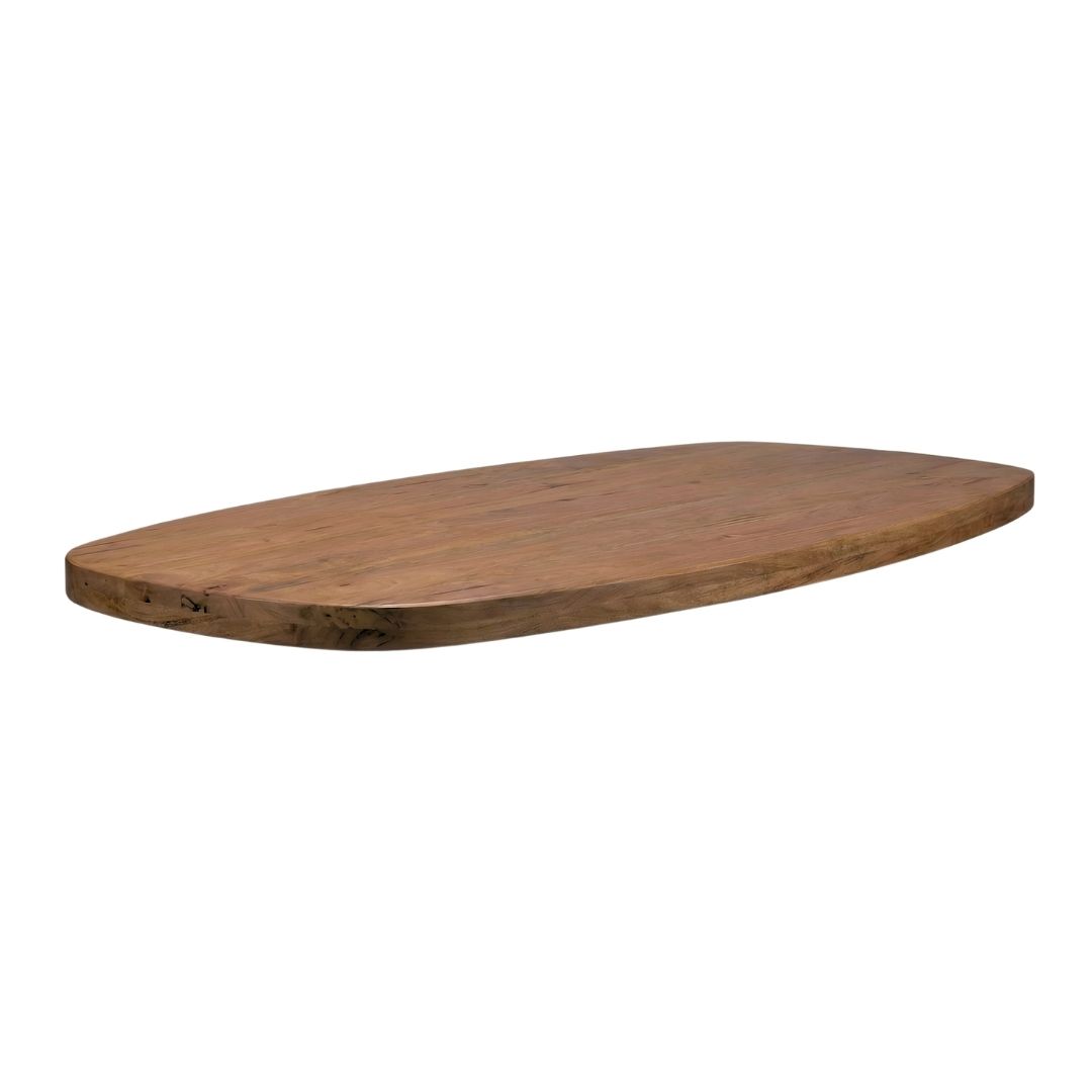 Het Steigerhouthuis LABEL51 Eetkamertafel Tafelblad Deens Ovaal - Nature Smooth - Mangohout - 220 cm - Deens Ovaal