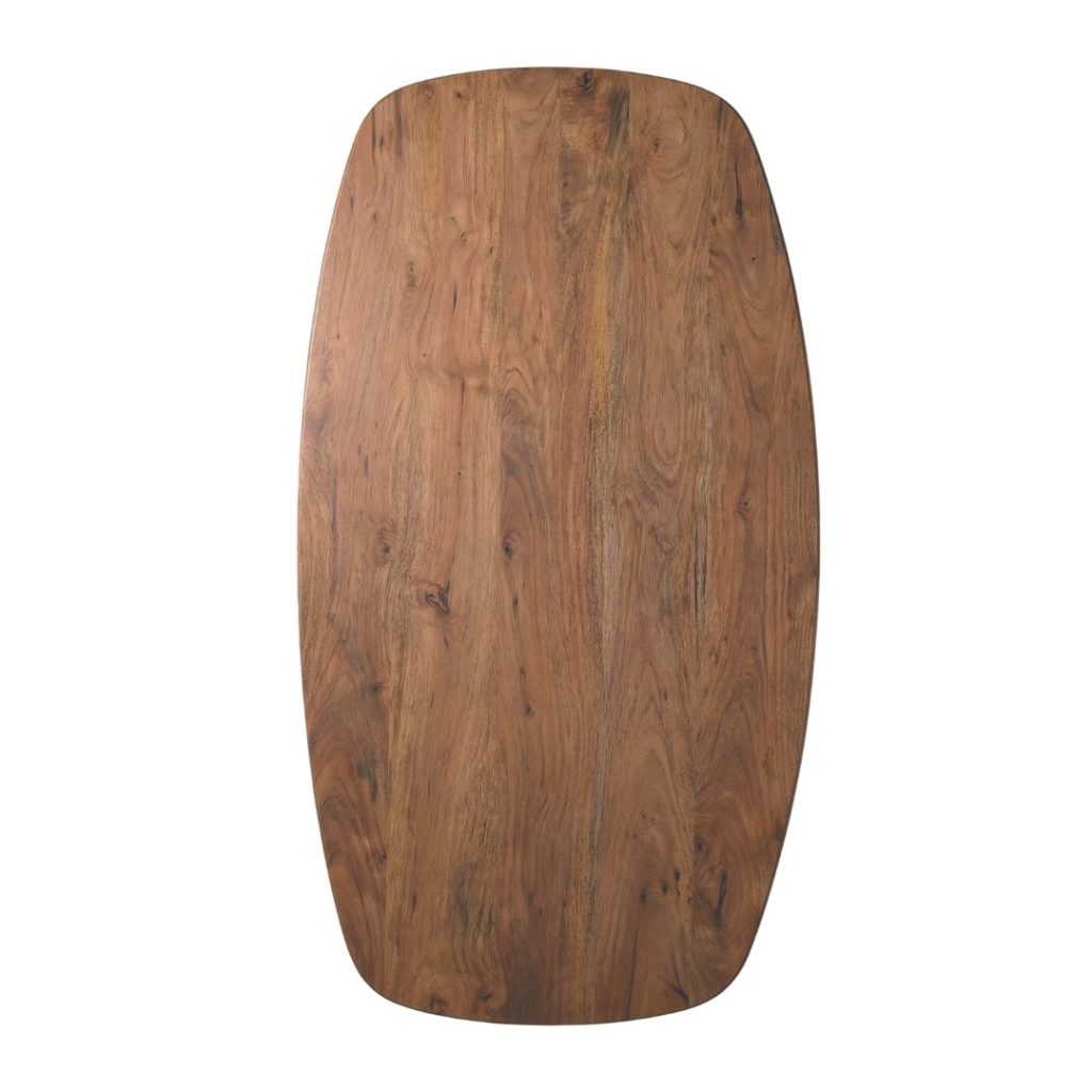LABEL51 Eetkamertafel Tafelblad Deens Ovaal - Nature Smooth - Mangohout - 220 cm - Deens Ovaal - Afbeelding 2