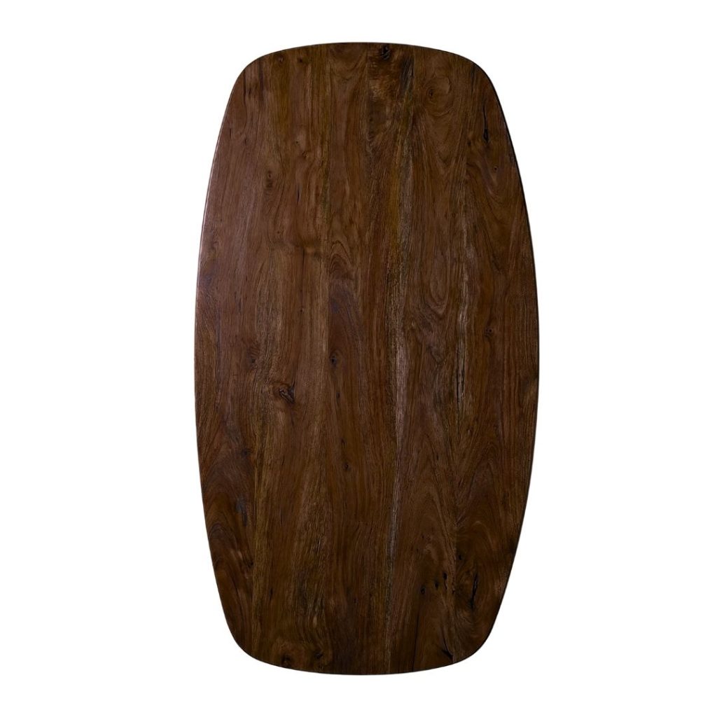 LABEL51 Eetkamertafel Tafelblad Deens Ovaal - Espresso - Mangohout - 220 cm - Deens Ovaal - Afbeelding 2