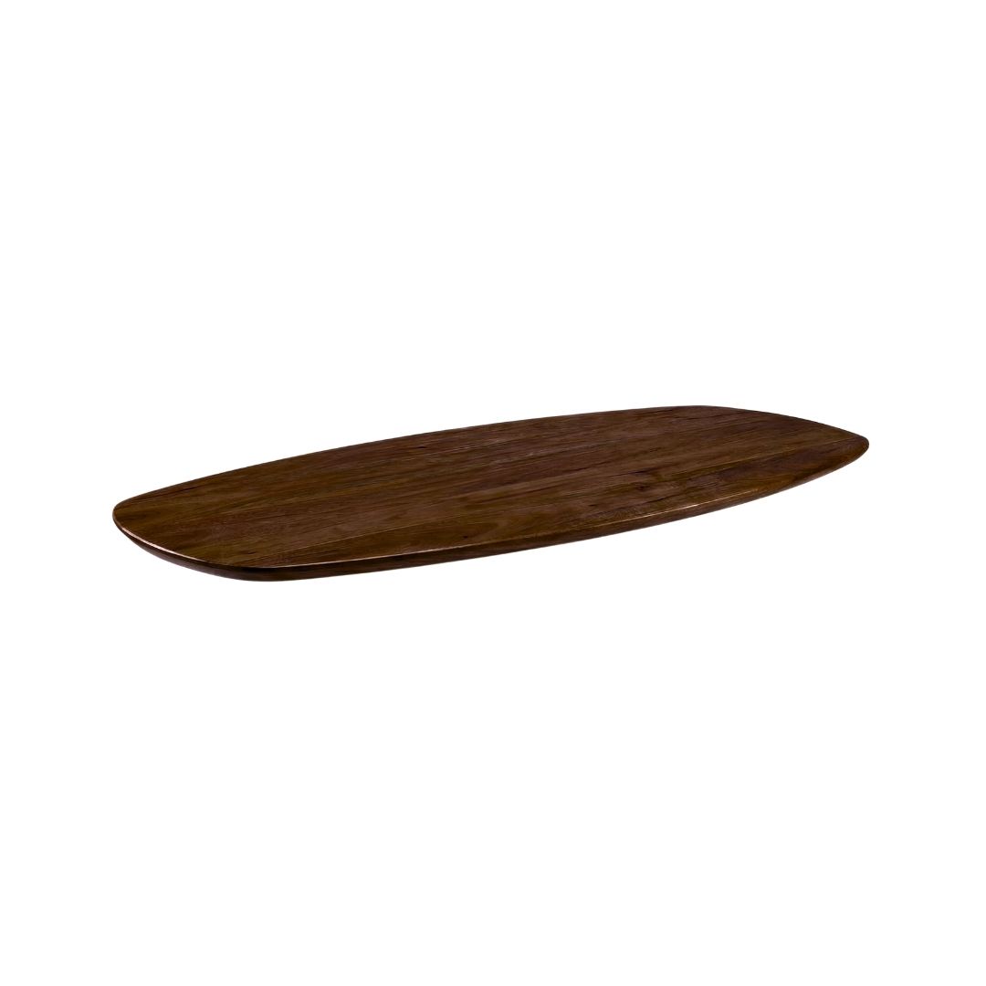 Het Steigerhouthuis LABEL51 Eetkamertafel Tafelblad Deens Ovaal - Espresso - Mangohout - 160 cm - Deens Ovaal
