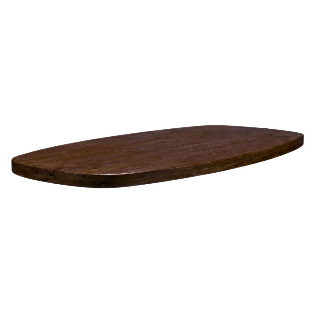 LABEL51 Eetkamertafel Tafelblad Deens Ovaal - Espresso - Mangohout - 240 cm - Deens Ovaal