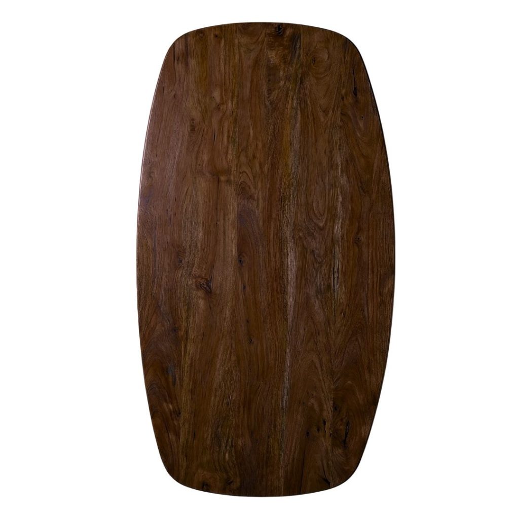 LABEL51 Eetkamertafel Tafelblad Deens Ovaal - Espresso - Mangohout - 240 cm - Deens Ovaal - Afbeelding 2