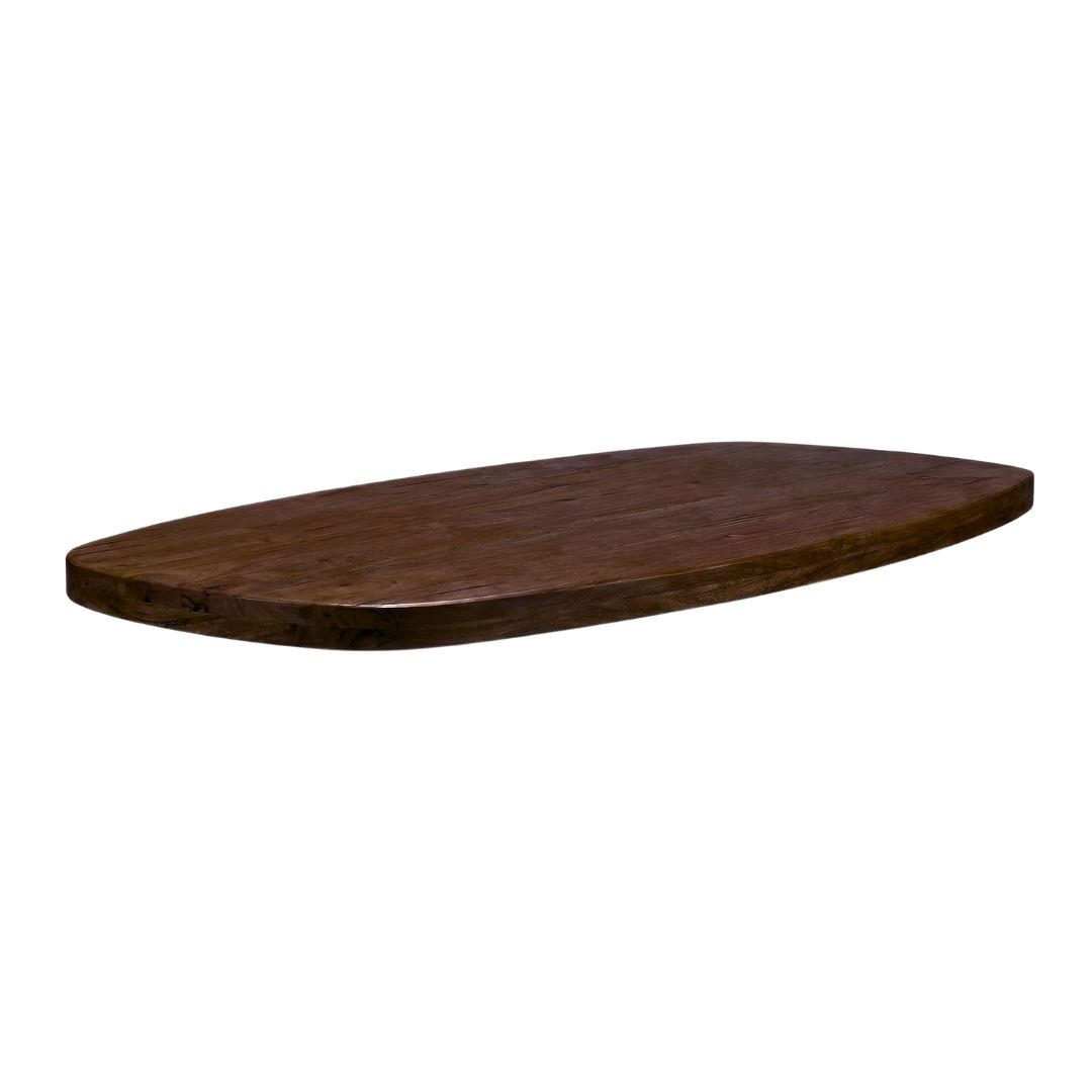 Het Steigerhouthuis LABEL51 Eetkamertafel Tafelblad Deens Ovaal - Espresso - Mangohout - 220 cm - Deens Ovaal