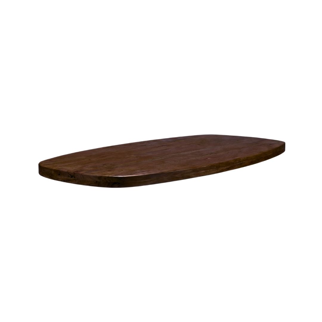 Het Steigerhouthuis LABEL51 Eetkamertafel Tafelblad Deens Ovaal - Espresso - Mangohout - 160 cm - Deens Ovaal