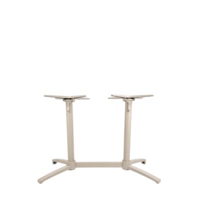 LABEL51 Eetkamertafel Tafelpoot Vouwbaar - Taupe - Metaal - 72 cm - Dubbel