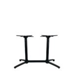 LABEL51 Eetkamertafel Tafelpoot Vouwbaar - Zwart - Metaal - 72 cm - Dubbel