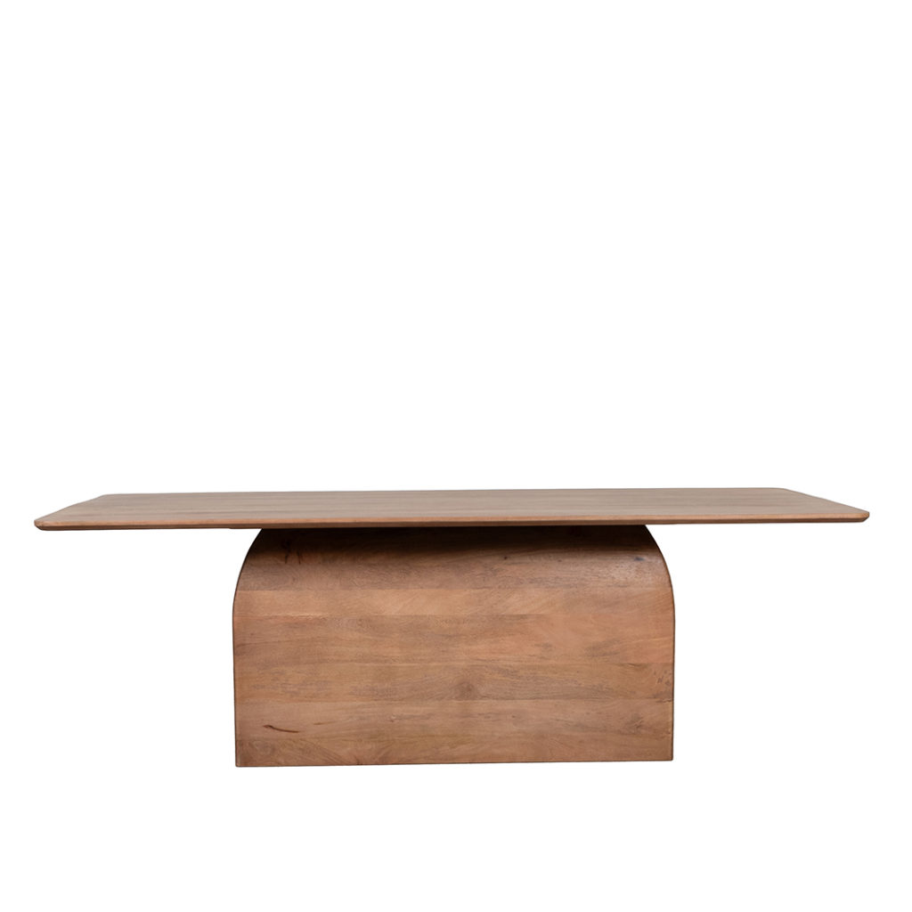 LABEL51 Eetkamertafel Owen - Nature Smooth - Mangohout - 220 cm - Rechthoek - Afbeelding 2