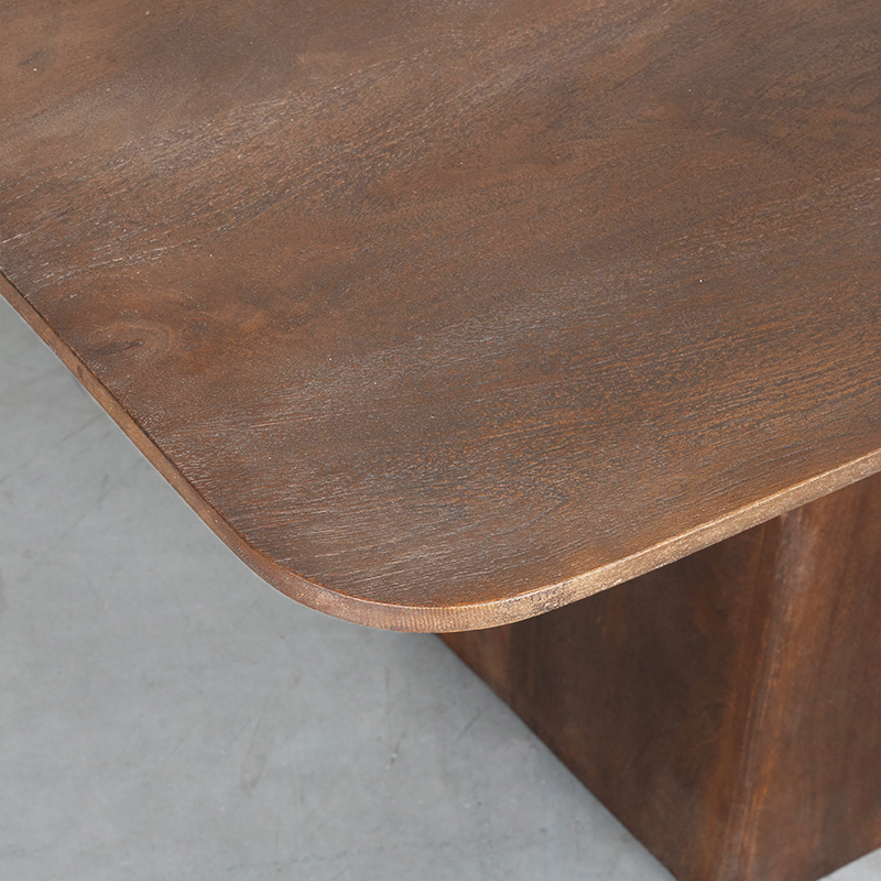 LABEL51 Eetkamertafel Owen - Nature Smooth - Mangohout - 220 cm - Rechthoek - Afbeelding 3