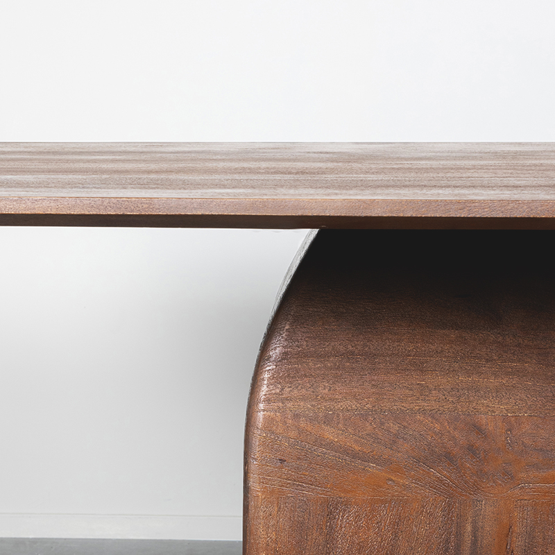 LABEL51 Eetkamertafel Owen - Nature Smooth - Mangohout - 200 cm - Rechthoek - Afbeelding 3