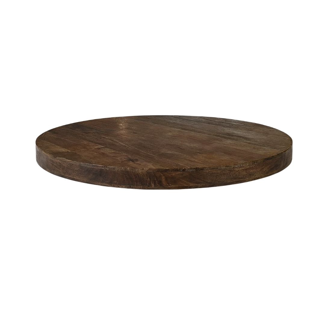 Het Steigerhouthuis LABEL51 Eetkamertafel Tafelblad Rond - Espresso - Mangohout - 140 cm - Rond