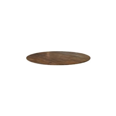 LABEL51 Eetkamertafel Tafelblad Rond - Espresso - Mangohout - 110 cm - Rond Sloppy