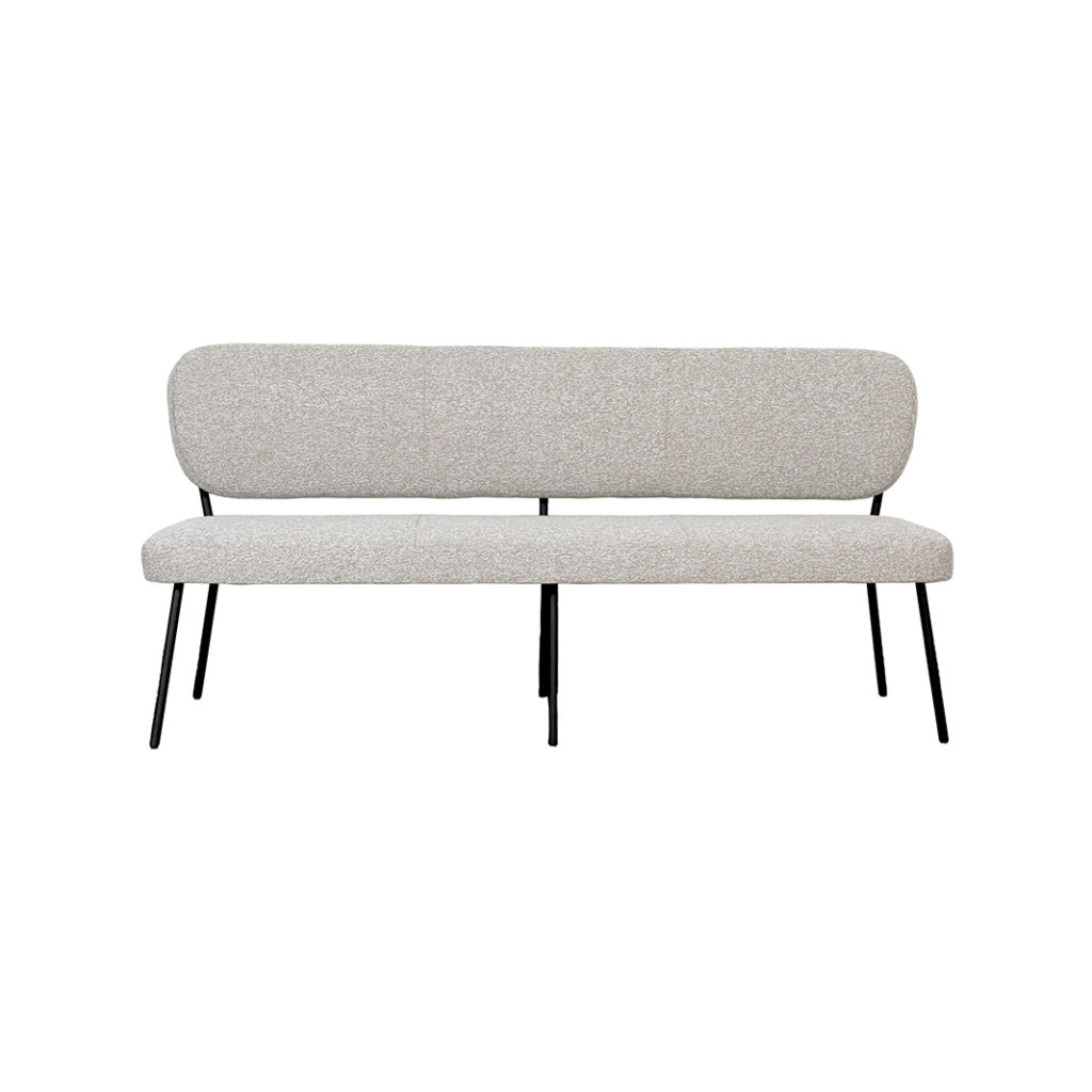 LABEL51 Eetkamerbanken Singapore - Naturel - Boucle - 190 cm - Afbeelding 2