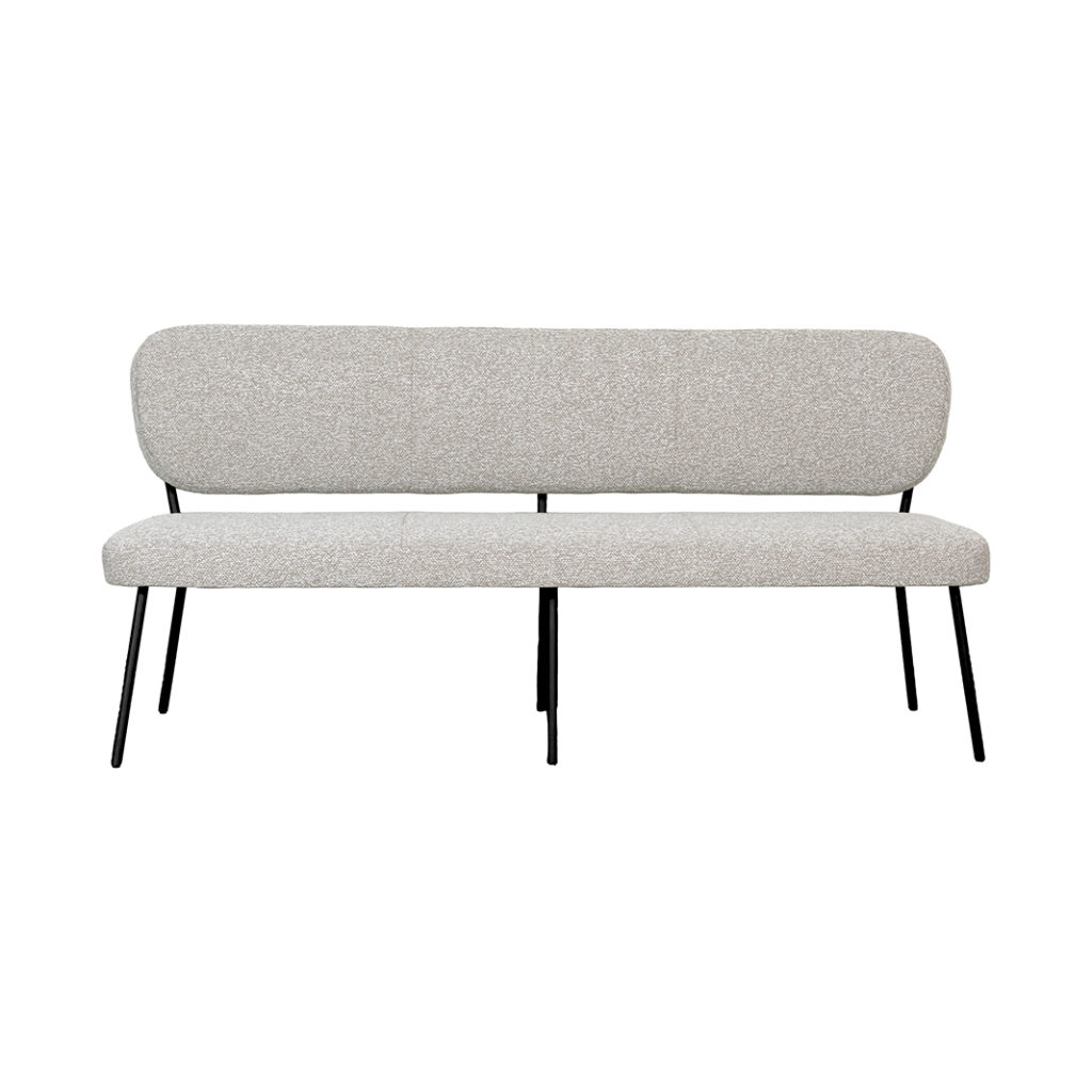 LABEL51 Eetkamerbanken Singapore - Naturel - Boucle - 220 cm - Afbeelding 2