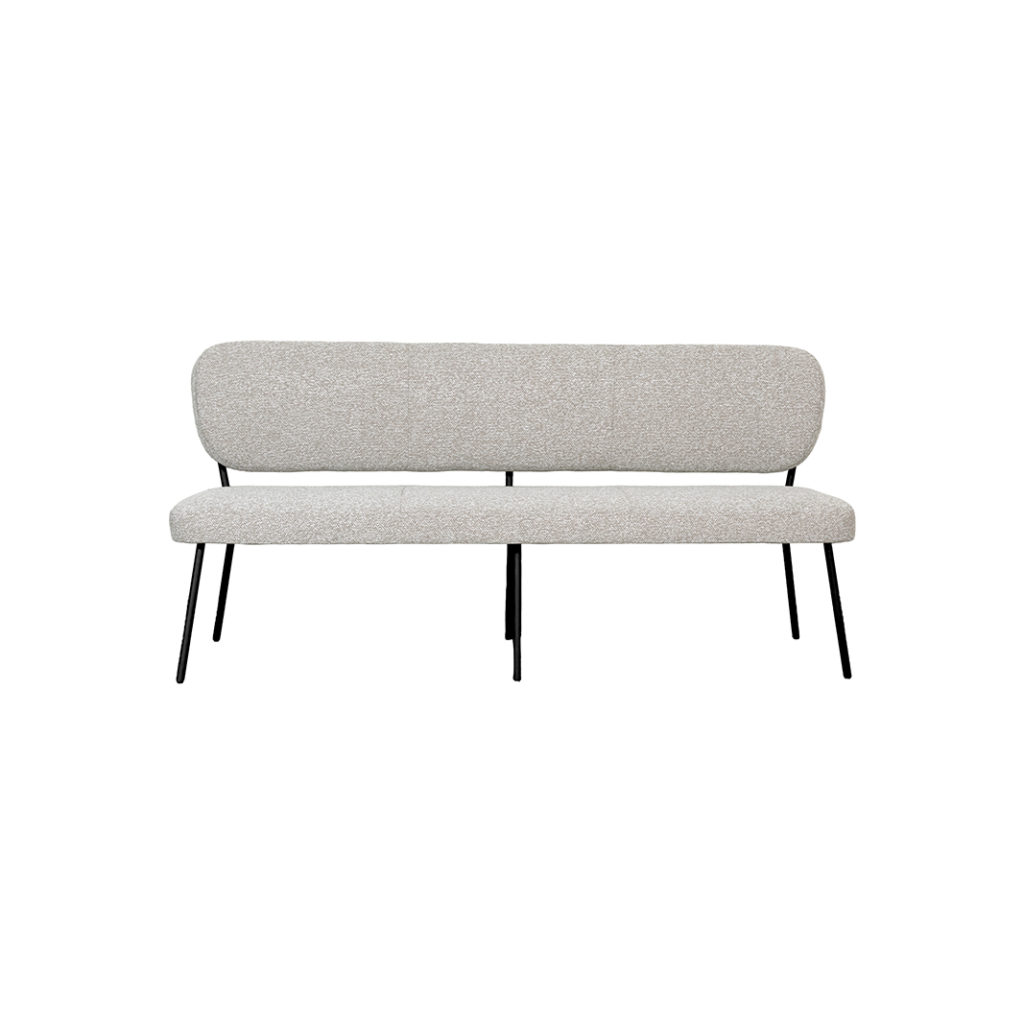 LABEL51 Eetkamerbanken Singapore - Naturel - Boucle - 160 cm - Afbeelding 2