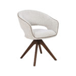 LABEL51 Eetkamerstoel Osuma - Naturel - Geweven - Walnoot Houten Frame