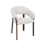 LABEL51 Eetkamerstoel Sato - Naturel - Geweven - Walnoot Houten Frame