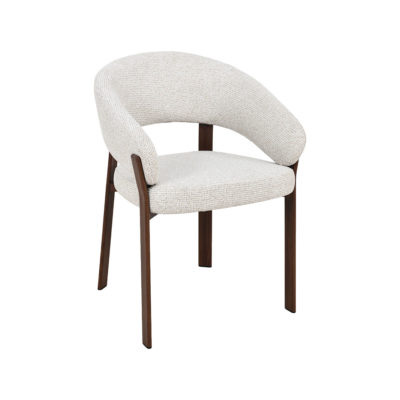 LABEL51 Eetkamerstoel Sato - Naturel - Geweven - Walnoot Houten Frame