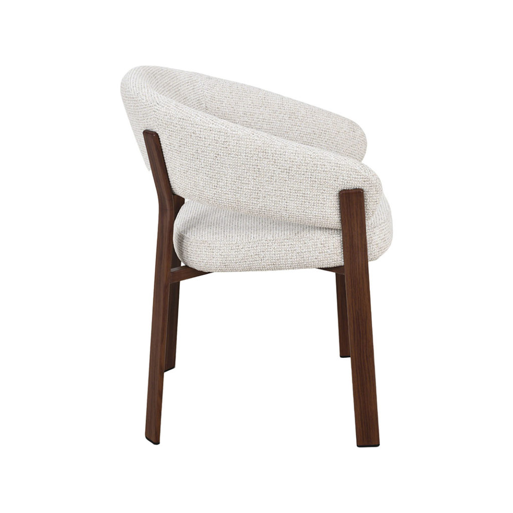 LABEL51 Eetkamerstoel Sato - Naturel - Geweven - Walnoot Houten Frame - Afbeelding 3