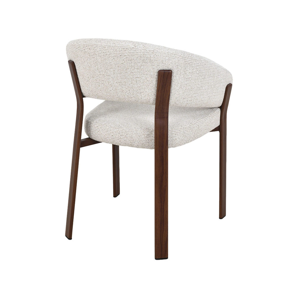 LABEL51 Eetkamerstoel Sato - Naturel - Geweven - Walnoot Houten Frame - Afbeelding 4