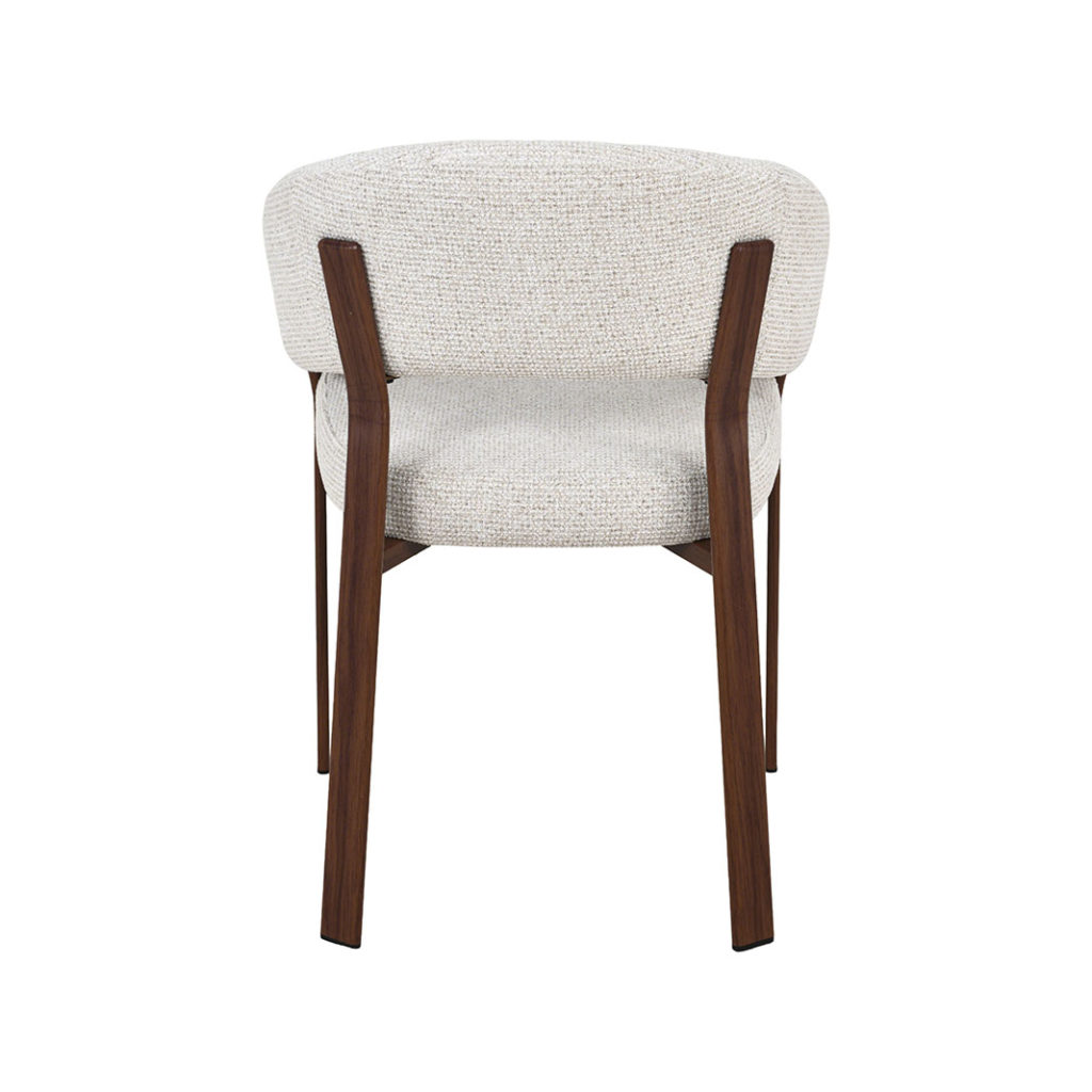 LABEL51 Eetkamerstoel Sato - Naturel - Geweven - Walnoot Houten Frame - Afbeelding 5