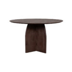 LABEL51 Eetkamertafel Mick - Espresso - Mangohout - 130 cm - Rond