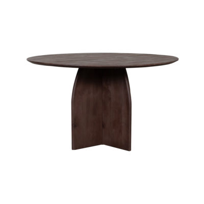LABEL51 Eetkamertafel Mick - Espresso - Mangohout - 130 cm - Rond