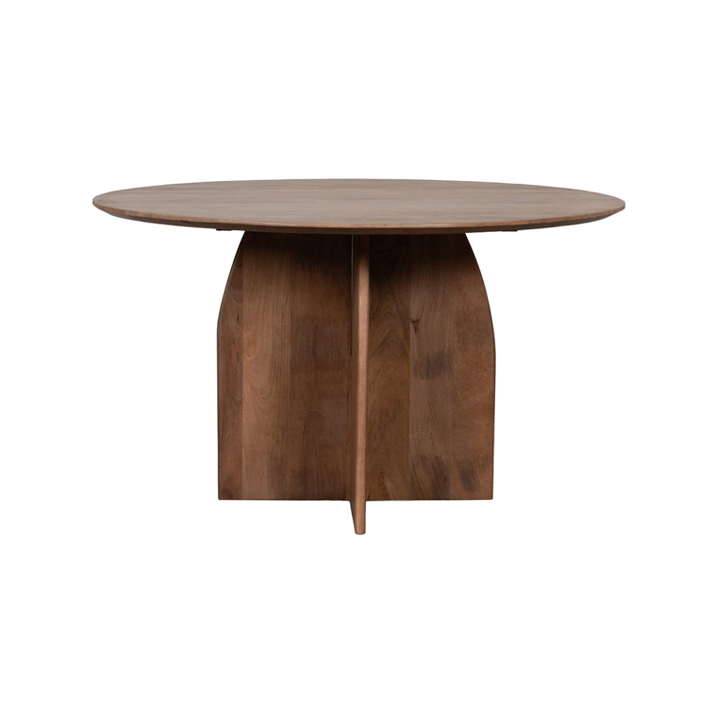 LABEL51 Eetkamertafel Mick - Nature Smooth - Mangohout - 130 cm - Rond - Afbeelding 2
