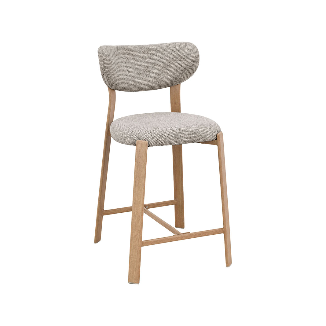 Het Steigerhouthuis LABEL51 Barkruk Mika - Beige - Prestige - Laag