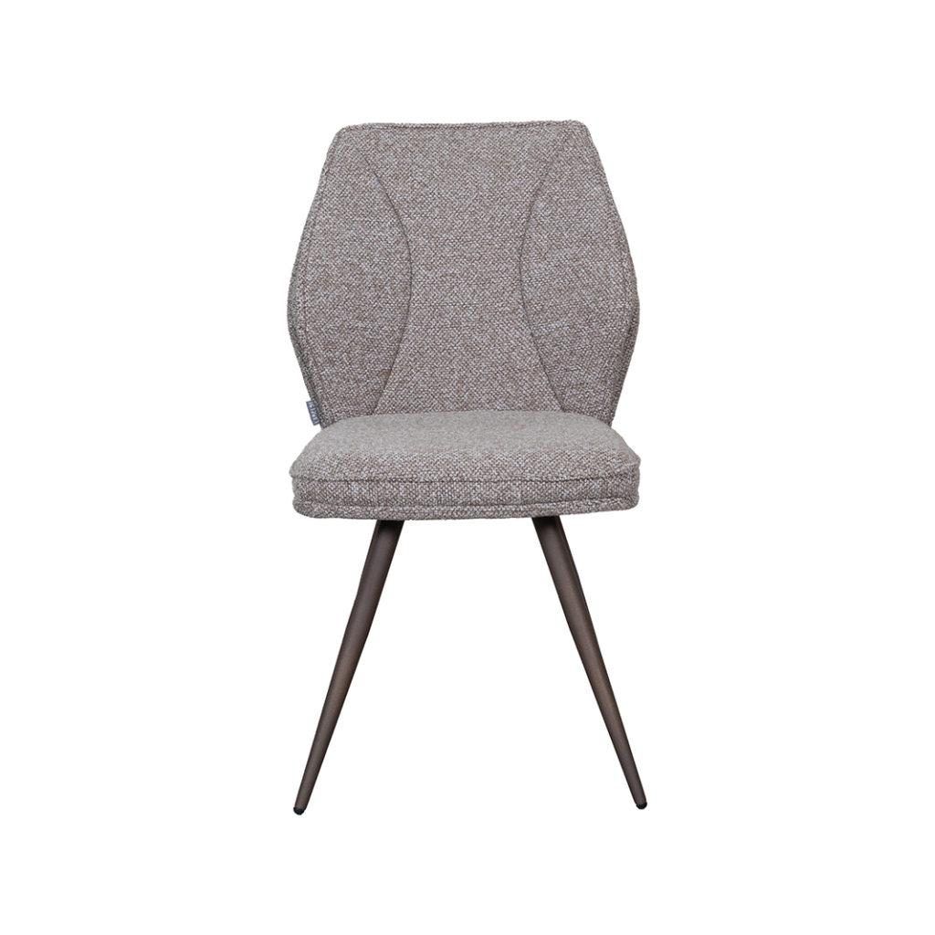 LABEL51 Eetkamerstoel Silvain - Mushroom - Boucle - Brons Metalen Frame - Afbeelding 3
