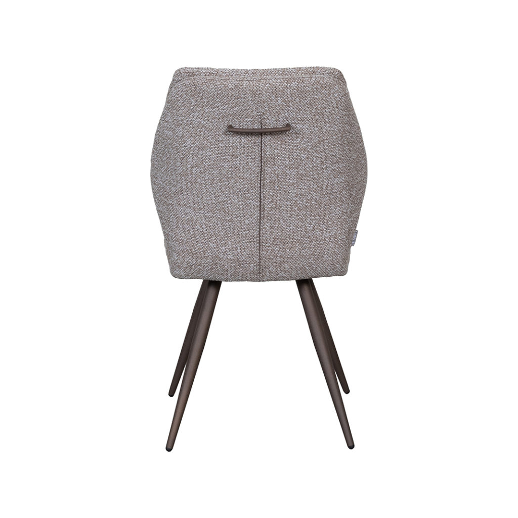 LABEL51 Eetkamerstoel Silvain - Mushroom - Boucle - Brons Metalen Frame - Afbeelding 5